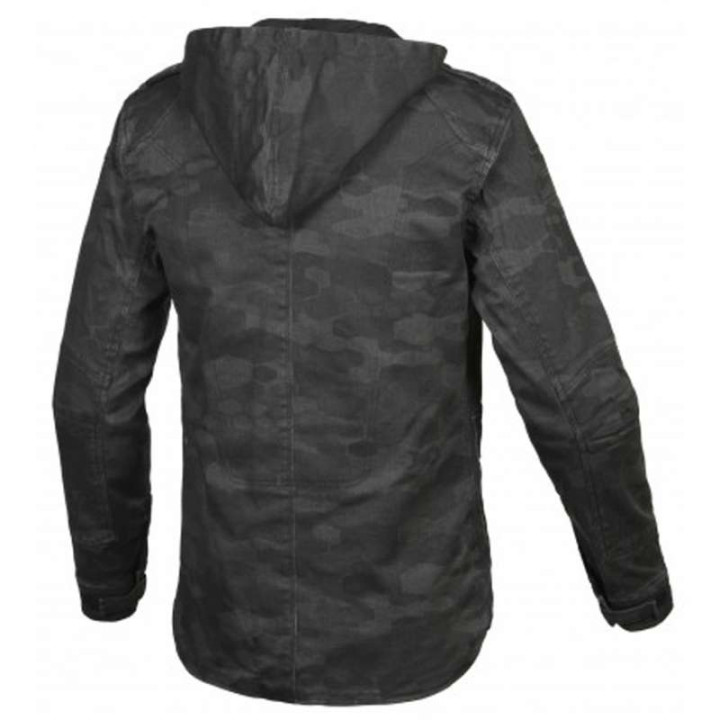 Macna COMBAT Motorcycle Jacket Black/Camo Grey