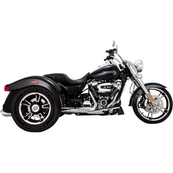 Vance &amp- Hines TWIN SLASH CHROME muffler (16796) Harley FREEWHEELER 18-