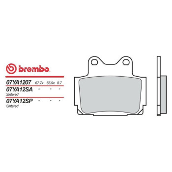 Plaquettes de frein organique Brembo 07YA1207