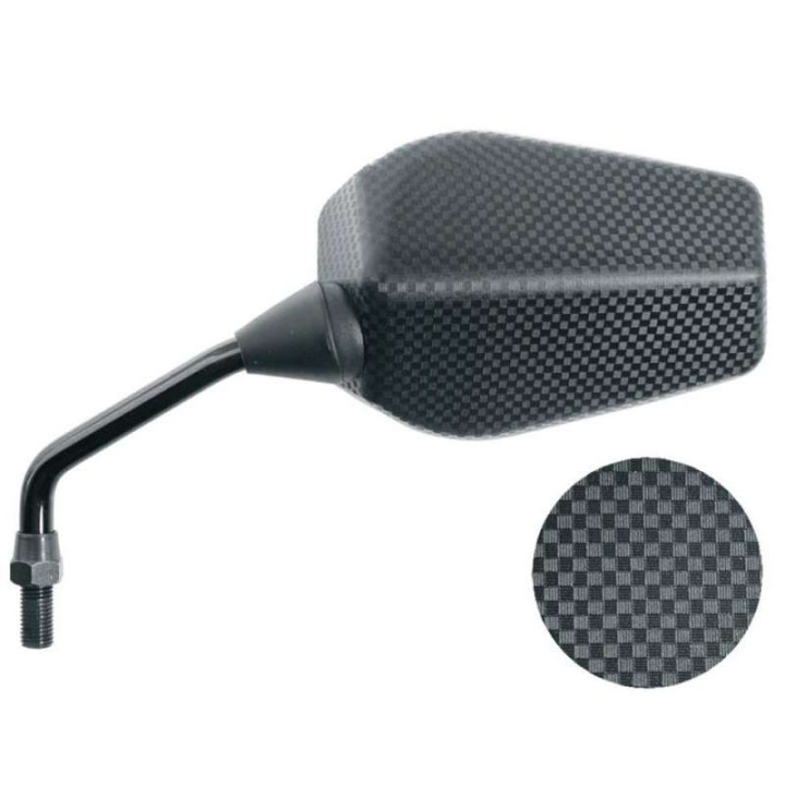 Rétroviseur homologué Bihr gauche F1 Carbone noir M10/125