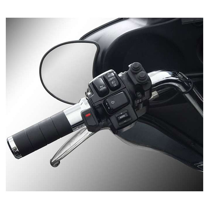 Poignées chauffantes KOSO Titan-X pour Harley Davidson Cable Throttle 125/25mm