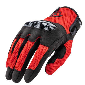 Gants moto d'été Acerbis RAMSEY MY VENTED Noir/Rouge