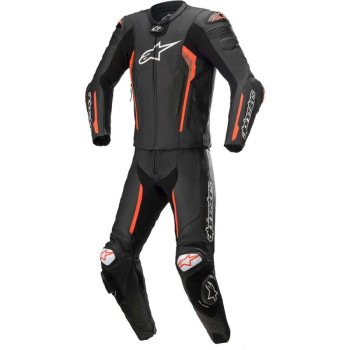Alpinestars MISSILE V2 2PC Leather Motorcycle Suit Black/Red Alpinestars MISSILE V2 2PC Leather Motorcycle Suit Black/Red