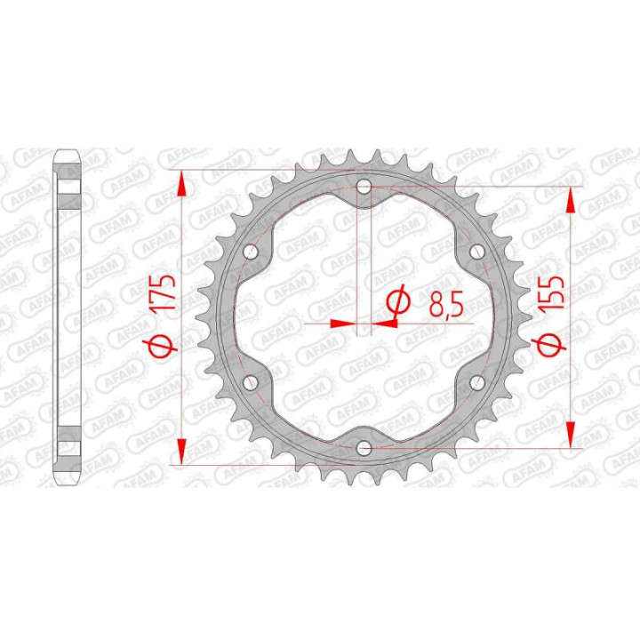 AFAM steel crown 38 teeth not 525 type 71900 KTM 1290 Superduke R ABS
