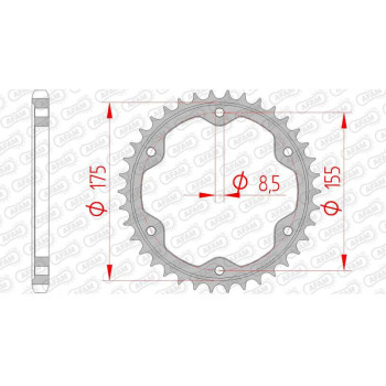 AFAM steel crown 38 teeth not 525 type 71900 KTM 1290 Superduke R ABS