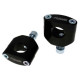 Pontets moto Ultima Alloy 22mm h55mm NOIR pour Té de fourche percé