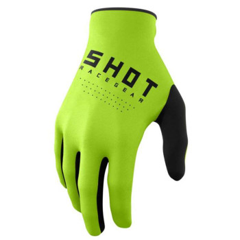 Gants moto cross enfant Shot RAW KID VERT