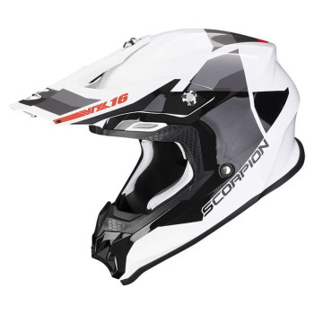 Casque cross Scorpion VX-16 EVO AIR SPECTRUM Blanc / Argent