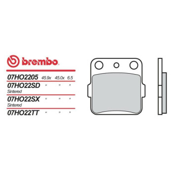 Plaquettes de frein moto organique Brembo 07HO2205