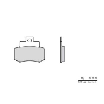Plaquettes de frein carbone céramique arrière BREMBO 07051CC