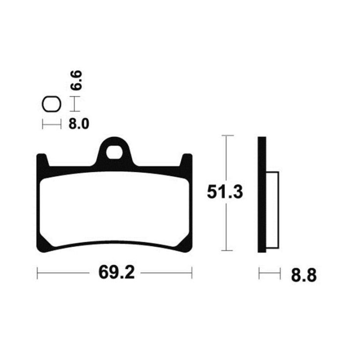 Front brake pads Tecnium MSS134 Yamaha T-Max 500/530 08-