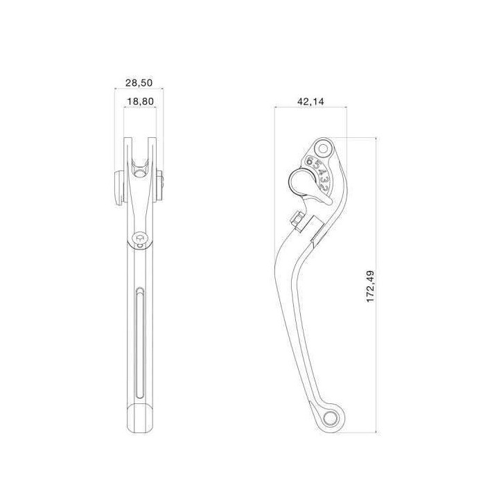 Leviers frein et embrayage Barracuda Trident 660, Street Twin, Street Triple 765 Leviers frein et embrayage Barracuda Trident 660, Street Twin, Street Triple 765