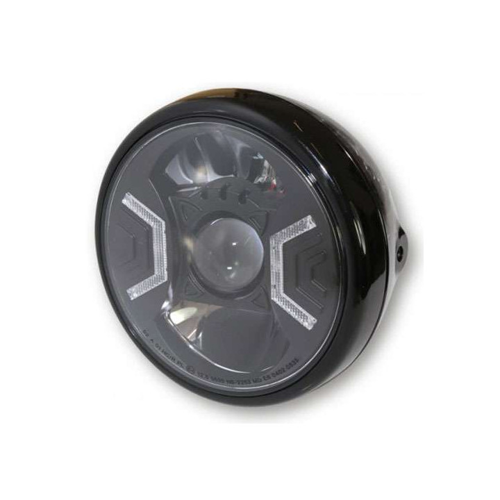 7-inch LED motorcycle headlight HIGHSIDER RENO Type 2 Black