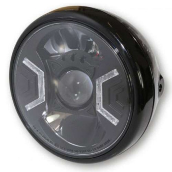 7-inch LED motorcycle headlight HIGHSIDER RENO Type 2 Black