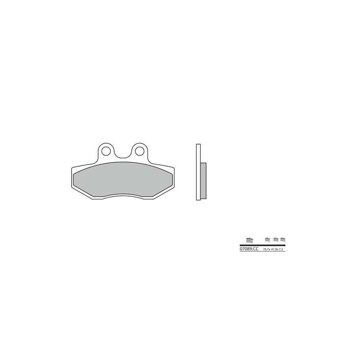 Plaquettes de frein carbone céramique avant BREMBO 07089CC