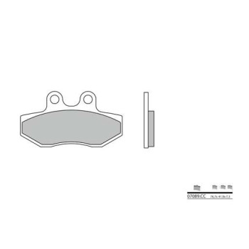 Plaquettes de frein carbone céramique avant BREMBO 07089CC