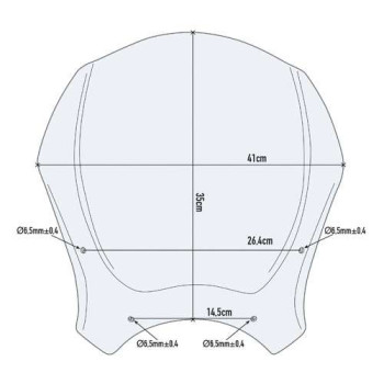 Givi universal clear bubble 140A (without mounting kit)