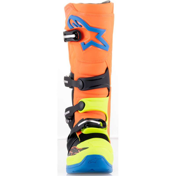 Bottes moto cross ALPINESTARS TECH 5 ORANGE/YELLOW/BLUE