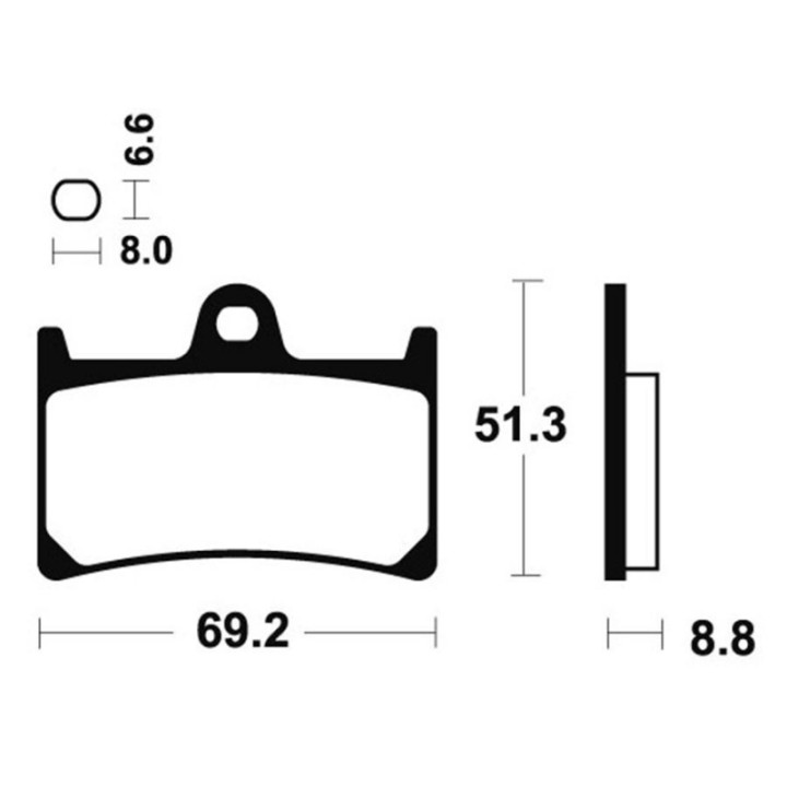 Brake plates metal fried Tecnium MF134