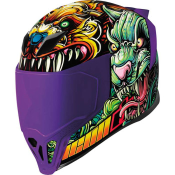 Casque moto Icon AIRFLITE CAT SCRATCH FEVER BLUE