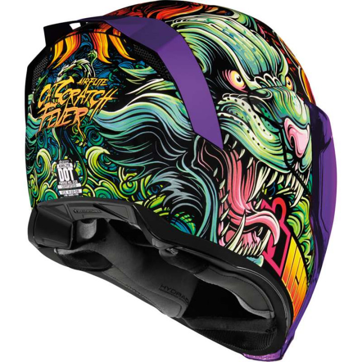 Casque moto Icon AIRFLITE CAT SCRATCH FEVER BLUE
