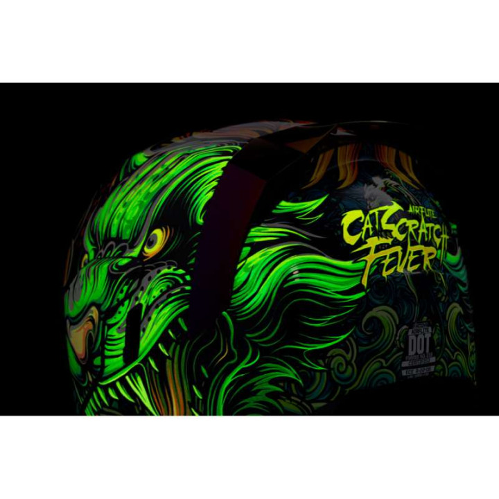 Casque moto Icon AIRFLITE CAT SCRATCH FEVER BLUE