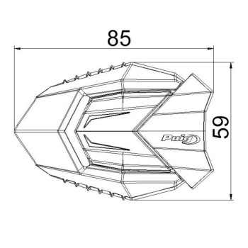 Tampons de protection Puig R19 YAMAHA MT-125 2020