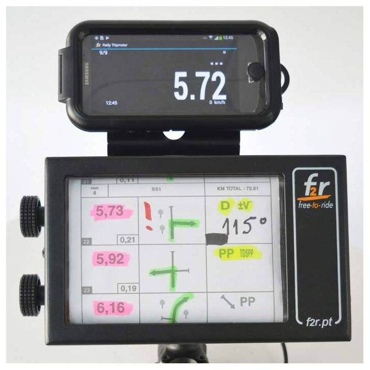 Berceau support pour Roadbook F2R RB730 + GPS ou smartphone