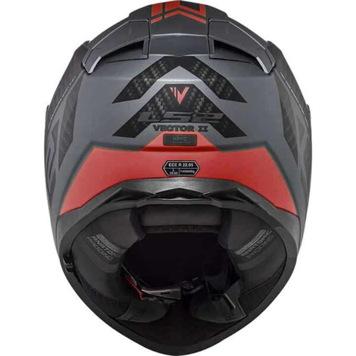 Casque moto LS2 FF811 VECTOR II SPLITTER Titanium/Rouge 22.06 Casque moto LS2 FF811 VECTOR II SPLITTER Titanium/Rouge 22.06