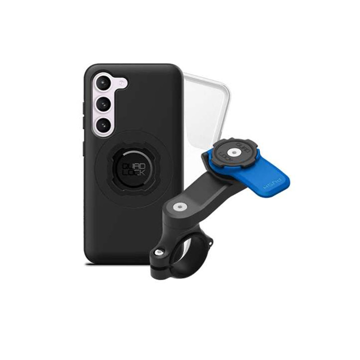 Pack Quad Lock Handlebar Mount + MAG Samsung Galaxy S23 Plus shell + rain cover