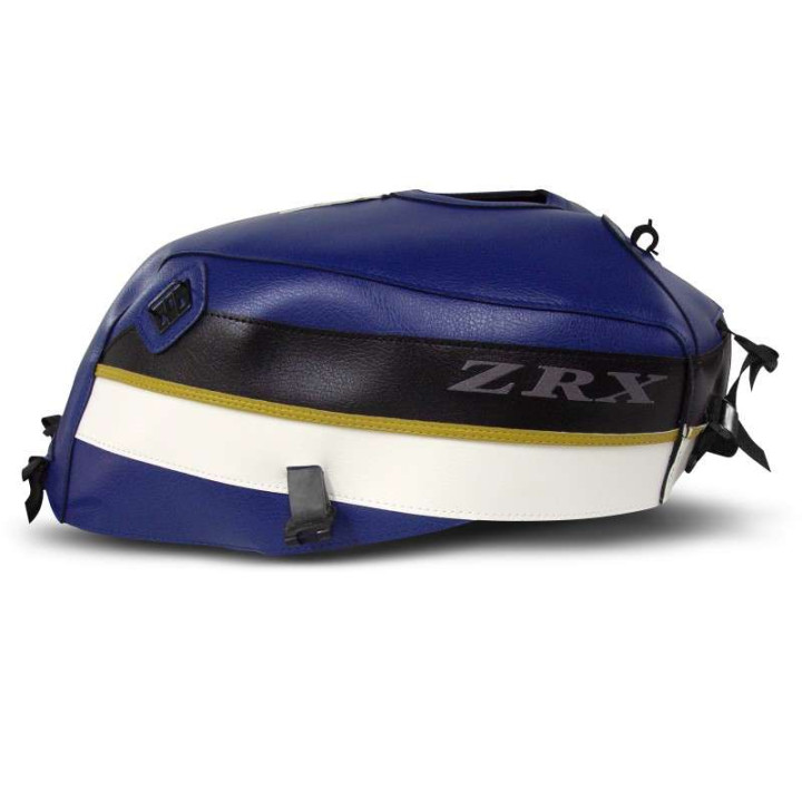 Tapis de réservoir Bagster bleu/noir/blanc/bande or (1337T) Kawasaki ZRX1200 R Tapis de réservoir Bagster bleu/noir/blanc/bande or (1337T) Kawasaki ZRX1200 R