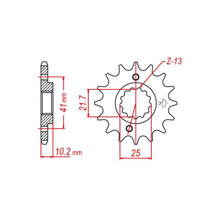 Pignon JT 15 dents pas 520 type 308