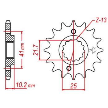 Pignon JT 15 dents pas 520 type 308