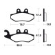 Brake plates organic motorcycle Tecnium ME286