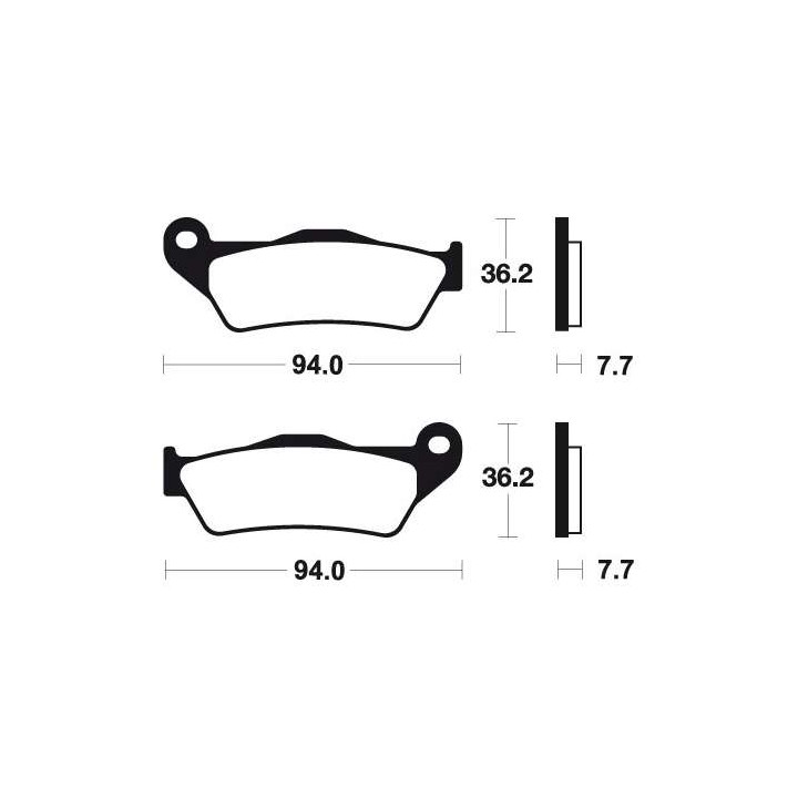 Brake pads motorcycle metal fried Tecnium MR171