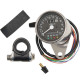 Compteur vintage Drag Specialties Chrome/noir avec Indicateurs