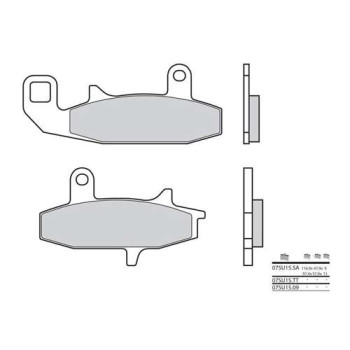 Plaquettes de frein organique BREMBO 07SU1509