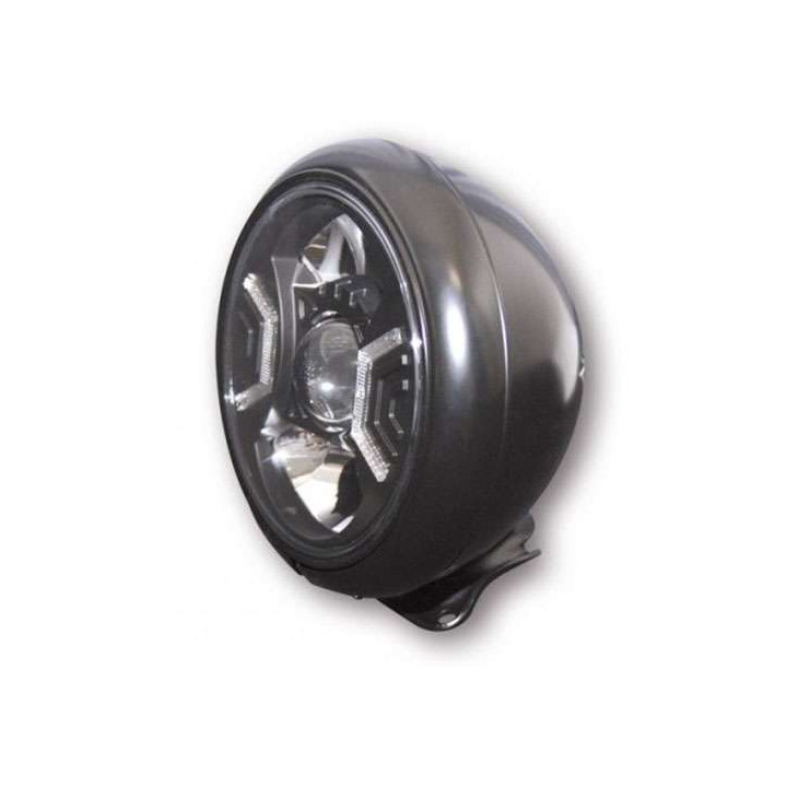 HIGHSIDER HD-STYLE 7-inch LED motorcycle headlight Type 2 Black