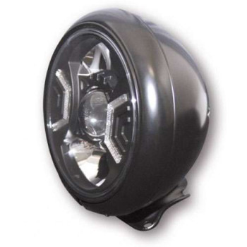 HIGHSIDER HD-STYLE 7-inch LED motorcycle headlight Type 2 Black