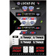 Sheet of D'COR SERIES LOGO stickers