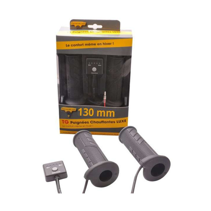 Poignées chauffantes moto Tecnoglobe LUXE 130/22mm