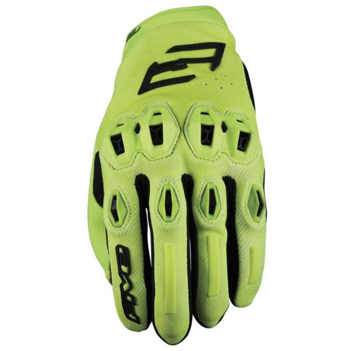 Gants moto d'été Five STUNT EVO 2 Jaune Fluo