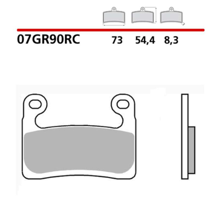 Racing carbon/ceramic brake pads BREMBO 07GR90RC
