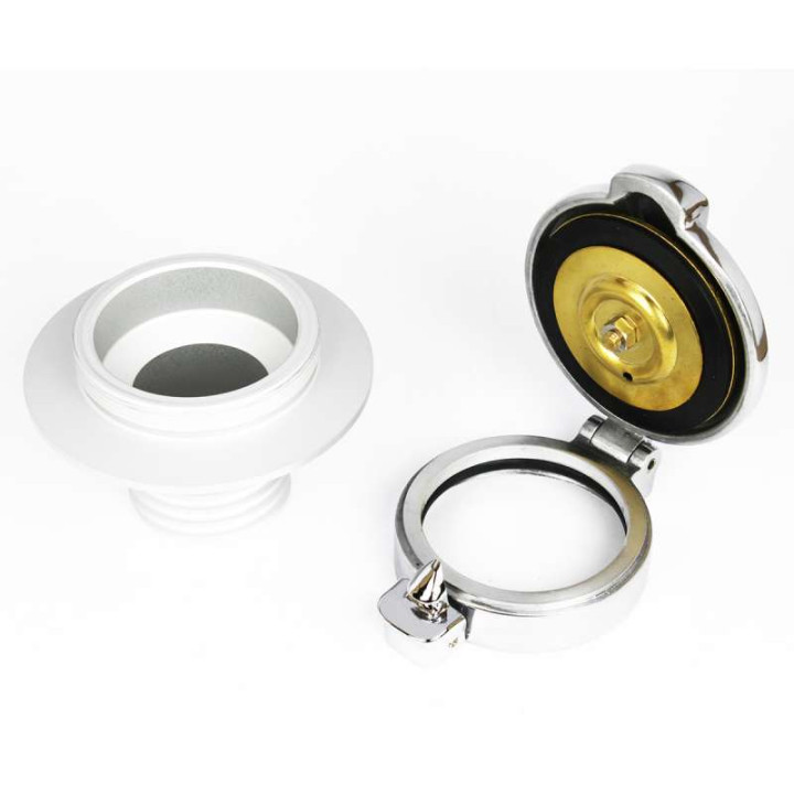 Trappe à essence vintage MONZA 2,5" + adaptateur BMW R70 R80 R90