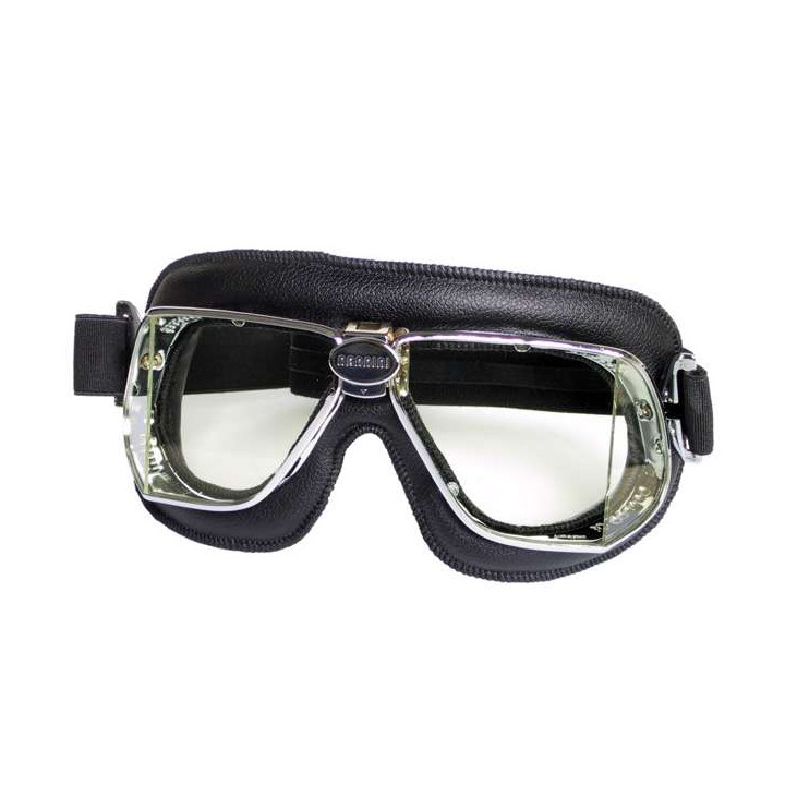 Vintage Nannini CUSTOM sunglasses Black/Chrome, clear lenses
