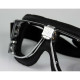Vintage Nannini CUSTOM sunglasses Black/Chrome, clear lenses
