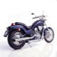 Ligne complète homologuée LeoVince SilverTail K02 (2228) Honda VT600C SHADOW