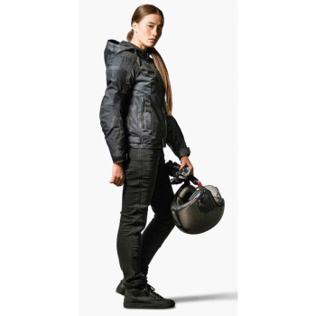 Women's motorcycle jacket Rev'it FLARE 2 LADIES CAMO BLACK/GREY