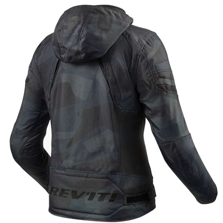 Women's motorcycle jacket Rev'it FLARE 2 LADIES CAMO BLACK/GREY