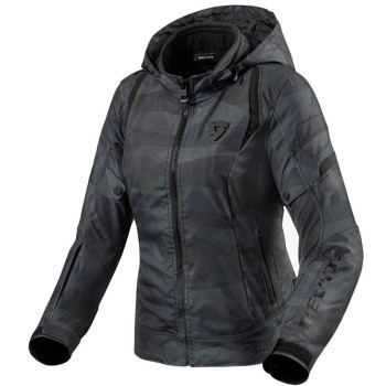 Women's motorcycle jacket Rev'it FLARE 2 LADIES CAMO BLACK/GREY